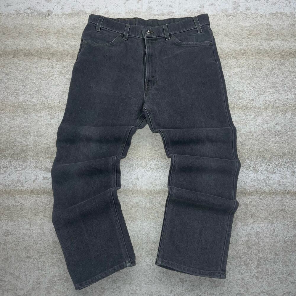 Vintage 90s Levis Action Jeans 36x30 Relaxed Fit Smoke Black Wash - Picture 2 of 5